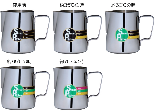 販売終了】【コーヒーダイアリー】スマートピッチャー 600cc 20oz【ミルクの温度で色が変わる】 ミルクピッチャー コーヒー器具、コーヒー用品ならFa  Coffee