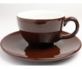 Cremaware Cup 12oz　茶 & Saucer