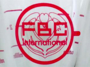 【FBCインターナショナル】FBC ピンク色ロゴ入り 2oz.ショットグラス