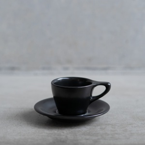 nN LN Espresso Cup & Saucer 3oz Black